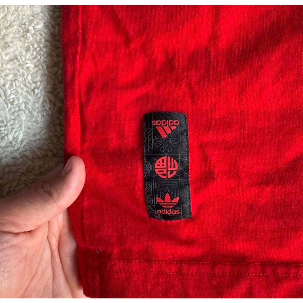 Adidas CNY Trefoil T-Shirt Men’s M Red Graphic Tee Lunar New Year - Picture 7 of 10